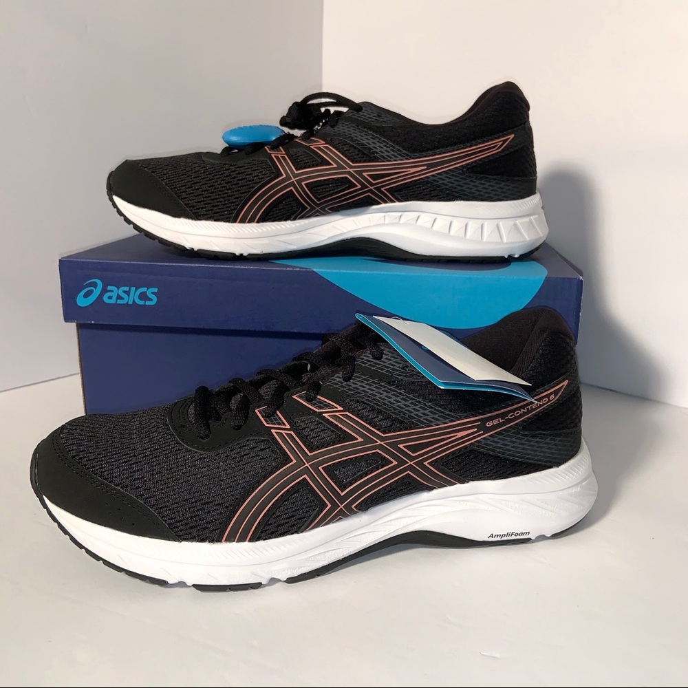 Women size 10 ASICS Gel Contend 6 black/rose gold